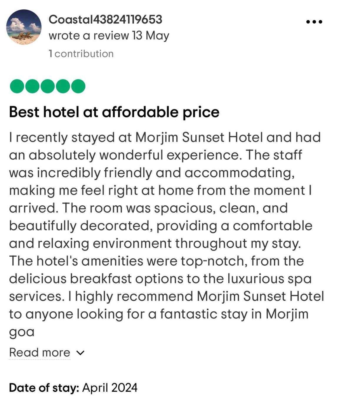 Morjim Sunset Hotel Eksteriør billede
